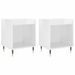 Tables de chevet 2 pcs blanc brillant 40x35x50 cm - Photo n°1