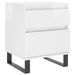 Tables de chevet 2 pcs blanc brillant 40x35x50 cm - Photo n°5