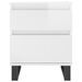 Tables de chevet 2 pcs blanc brillant 40x35x50 cm - Photo n°6