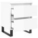 Tables de chevet 2 pcs blanc brillant 40x35x50 cm - Photo n°6