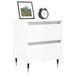 Tables de chevet 2 pcs blanc brillant 40x35x50 cm - Photo n°3