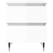 Tables de chevet 2 pcs blanc brillant 40x35x50 cm - Photo n°5