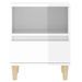 Tables de chevet 2 pcs Blanc brillant 40x35x50 cm - Photo n°7