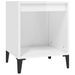 Tables de chevet 2 pcs Blanc brillant 40x35x50 cm - Photo n°5