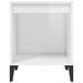 Tables de chevet 2 pcs Blanc brillant 40x35x50 cm - Photo n°6