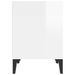 Tables de chevet 2 pcs Blanc brillant 40x35x50 cm - Photo n°7