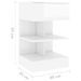 Tables de chevet 2 pcs Blanc brillant 40x35x65 cm - Photo n°8