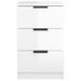 Tables de chevet 2 pcs Blanc brillant 40x36x65 cm - Photo n°7