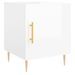 Tables de chevet 2 pcs blanc brillant 40x40x50 cm - Photo n°5