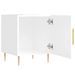 Tables de chevet 2 pcs blanc brillant 40x40x50 cm - Photo n°8