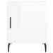 Tables de chevet 2 pcs blanc brillant 40x40x50 cm - Photo n°7