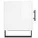 Tables de chevet 2 pcs blanc brillant 40x40x50 cm - Photo n°8