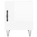 Tables de chevet 2 pcs blanc brillant 40x40x50 cm - Photo n°6