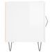 Tables de chevet 2 pcs blanc brillant 40x40x50 cm - Photo n°7