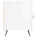 Tables de chevet 2 pcs blanc brillant 40x40x50 cm - Photo n°7