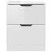 Tables de chevet 2 pcs Blanc brillant 40x40x50 cm - Photo n°4