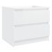 Tables de chevet 2 pcs Blanc brillant 50x39x43,5 cm - Photo n°4