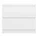 Tables de chevet 2 pcs Blanc brillant 50x39x43,5 cm - Photo n°5