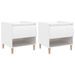 Tables de chevet 2 pcs Blanc brillant 50x46x50 cm - Photo n°1