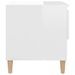 Tables de chevet 2 pcs Blanc brillant 50x46x50 cm - Photo n°6