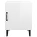 Tables de chevet 2 pcs Blanc brillant Bois d'ingénierie - Photo n°4