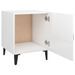 Tables de chevet 2 pcs Blanc brillant Bois d'ingénierie - Photo n°6