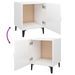 Tables de chevet 2 pcs Blanc brillant Bois d'ingénierie - Photo n°7