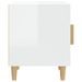 Tables de chevet 2 pcs Blanc brillant Bois d'ingénierie 2 - Photo n°5