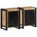 Tables de chevet 2 pcs bois de manguier massif brut - Photo n°1