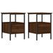 Tables de chevet 2 pcs chêne marron 34x36x50 cm bois ingénierie - Photo n°1