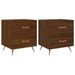 Tables de chevet 2 pcs chêne marron 40x35x47,5 cm - Photo n°2