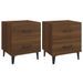 Tables de chevet 2 pcs Chêne marron 40x35x47,5 cm - Photo n°2