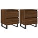 Tables de chevet 2 pcs chêne marron 40x35x50 cm bois ingénierie - Photo n°1