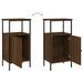 Tables de chevet 2 pcs chêne marron 41x31x80 cm bois ingénierie - Photo n°10