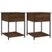 Tables de chevet 2 pcs chêne marron 44x45x58 cm bois ingénierie - Photo n°1