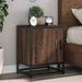 Tables de chevet 2 pcs chêne marron bois d'ingénierie et métal - Photo n°1