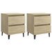 Tables de chevet 2 pcs Chêne sonoma 40x35x50 cm - Photo n°1