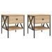 Tables de chevet 2 pcs chêne sonoma 40x42x45 cm bois ingénierie - Photo n°1