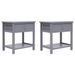 Tables de chevet 2 pcs Gris 40x29x42 cm Bois de Paulownia - Photo n°1