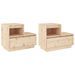 Tables de chevet 2 pcs Gris 60x34x51 cm Bois de pin solide - Photo n°2