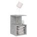 Tables de chevet 2 pcs Gris béton 35x35x55 cm - Photo n°3