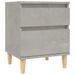 Tables de chevet 2 pcs Gris béton 40x35x50 cm - Photo n°5