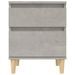 Tables de chevet 2 pcs Gris béton 40x35x50 cm - Photo n°6