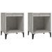 Tables de chevet 2 pcs Gris béton 40x35x50 cm - Photo n°2