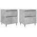 Tables de chevet 2 pcs gris béton 40x35x50 cm bois d’ingénierie - Photo n°1