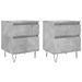 Tables de chevet 2 pcs gris béton 40x35x50 cm bois d’ingénierie - Photo n°1