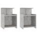 Tables de chevet 2 pcs Gris béton 40x35x60 cm - Photo n°1
