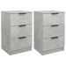 Tables de chevet 2 pcs Gris béton 40x36x65 cm - Photo n°2