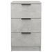 Tables de chevet 2 pcs Gris béton 40x36x65 cm - Photo n°7