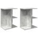 Tables de chevet 2 pcs gris béton 46,5x29x61 cm bois ingénierie - Photo n°2